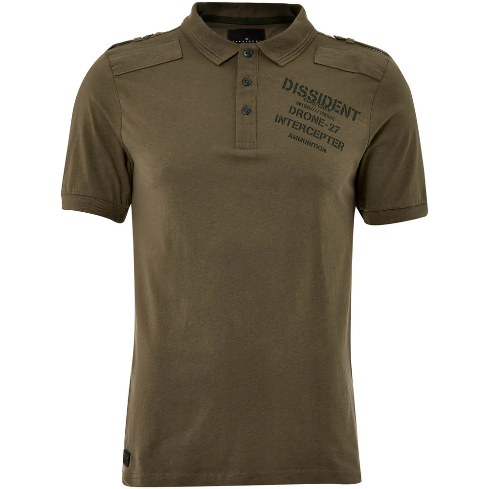 Dissident Men's Mazo Shoulder Panel Polo Shirt - Amazon Khaki - S Bild 1