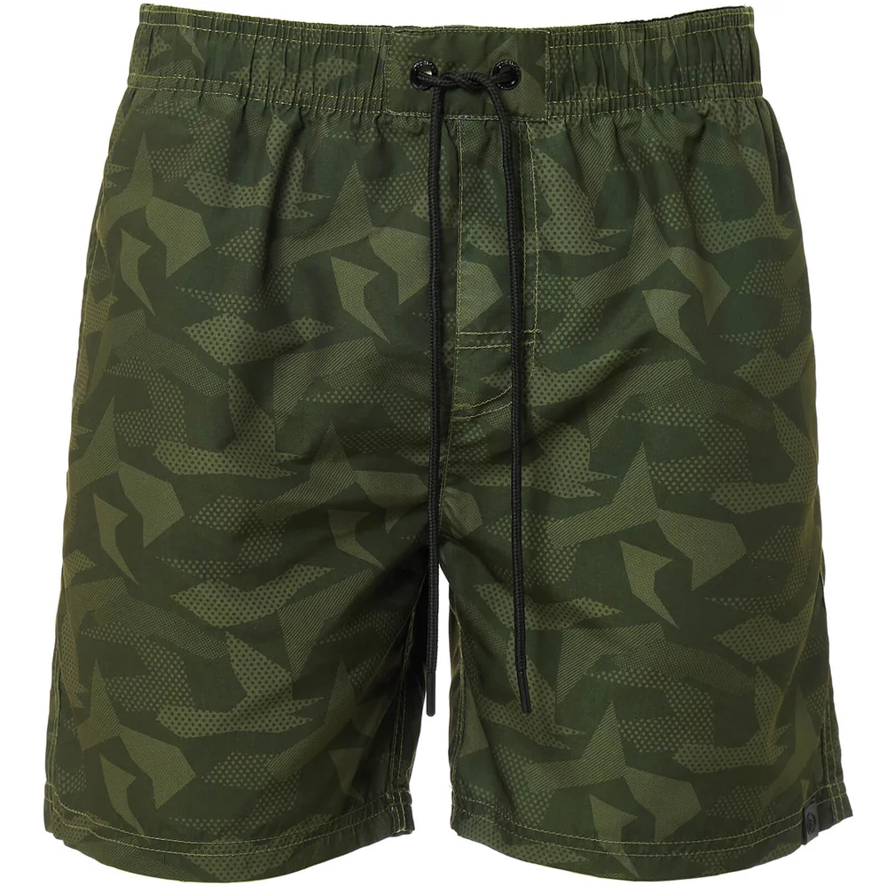 Dissident Men's Rico Swim Shorts - Khaki Camo - S - Grün Bild 1