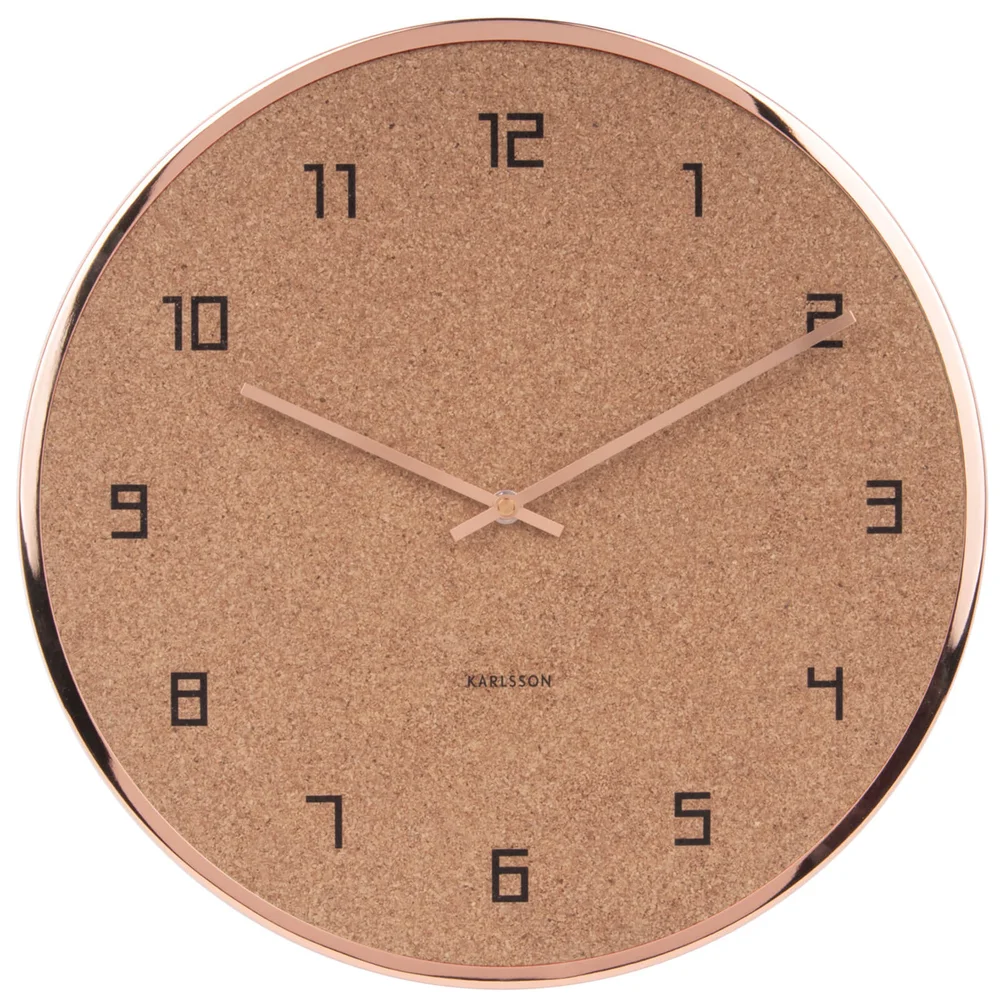 Karlsson Modest Cork Wall Clock - Copper Bild 1