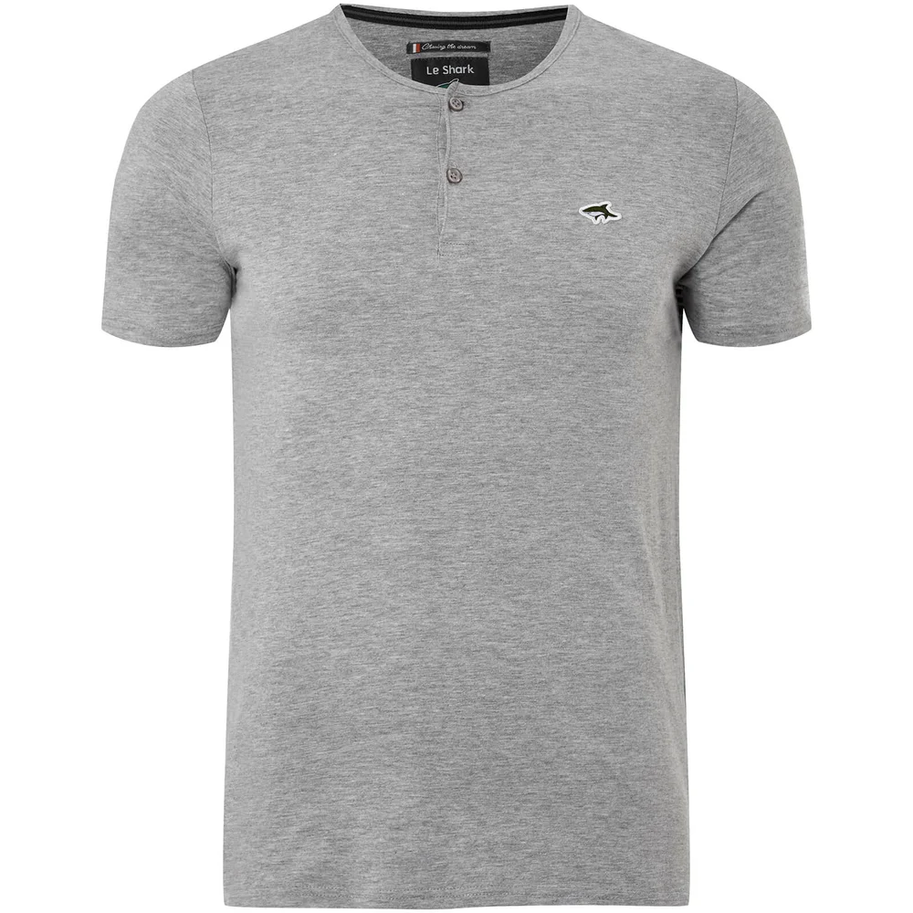 Le Shark Men's Cook Button Neck T-Shirt - Light Grey Marl - S Bild 1