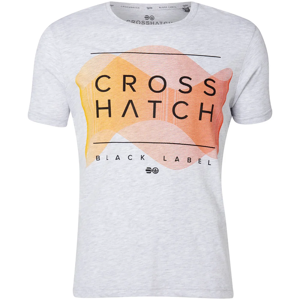 Crosshatch Men's Waveform T-Shirt - Light Grey Marl - S - Grau Bild 1