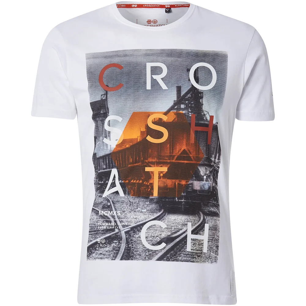 Crosshatch Men's Silverstreak T-Shirt - White - S - Weiß Bild 1