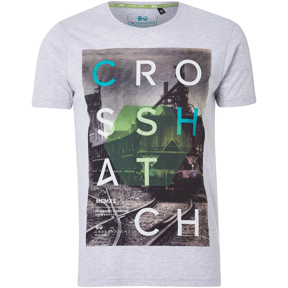 Crosshatch Men's Silverstreak T-Shirt - Light Grey Marl - S - Grau Bild 1