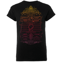 Harry Potter Hogwarts School List Männer T-Shirt - Schwarz