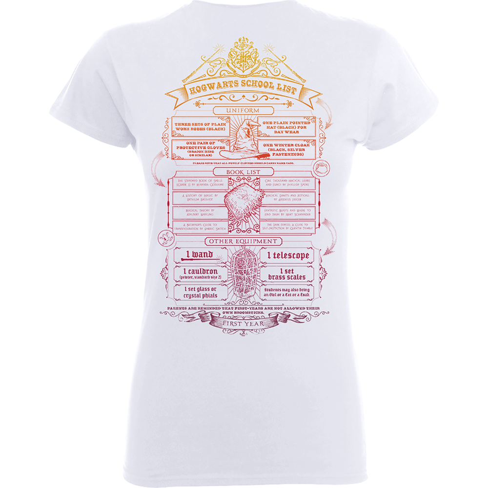 Harry Potter Hogwarts School List Frauen T-Shirt - Weiß - S Bild 1