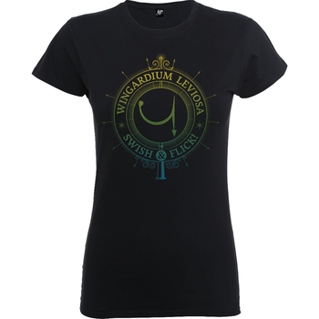 Harry Potter Wingardium Leviosa Swish And Flick Frauen T-Shirt - Schwarz