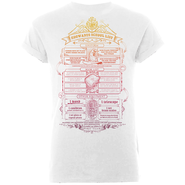 Harry Potter Hogwarts School List Männer T-Shirt - Weiß