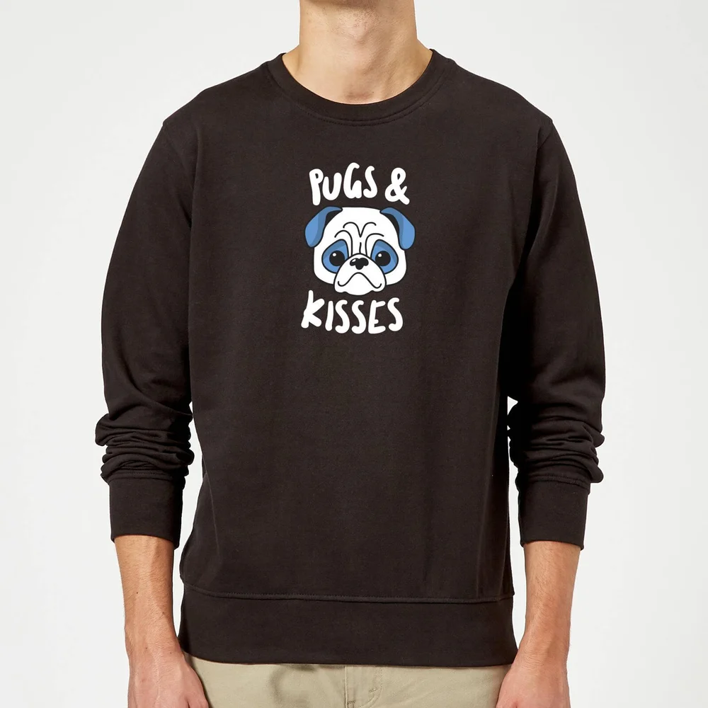 Pugs & Kisses Sweatshirt - Black - S - Schwarz Bild 1