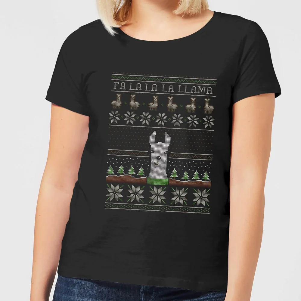 Fa La La La Llama Women's T-Shirt - Black - 3XL Bild 1