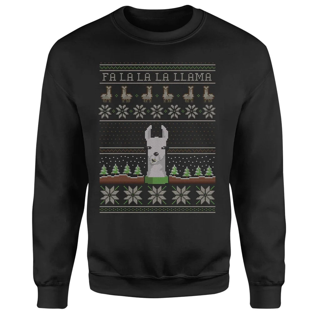 Fa La La La Llama Sweatshirt - Schwarz - S Bild 1