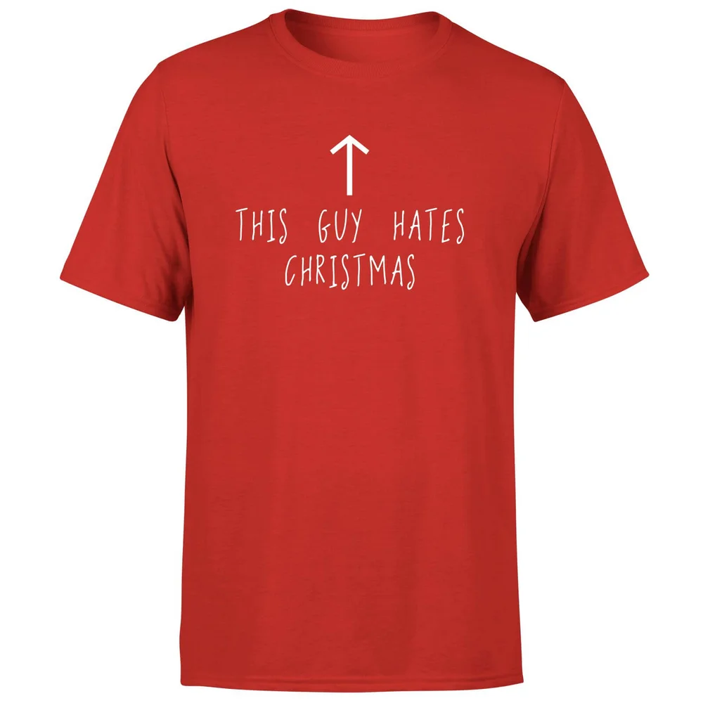 This Guy Hates Christmas T-Shirt - Red - S - Rot Bild 1