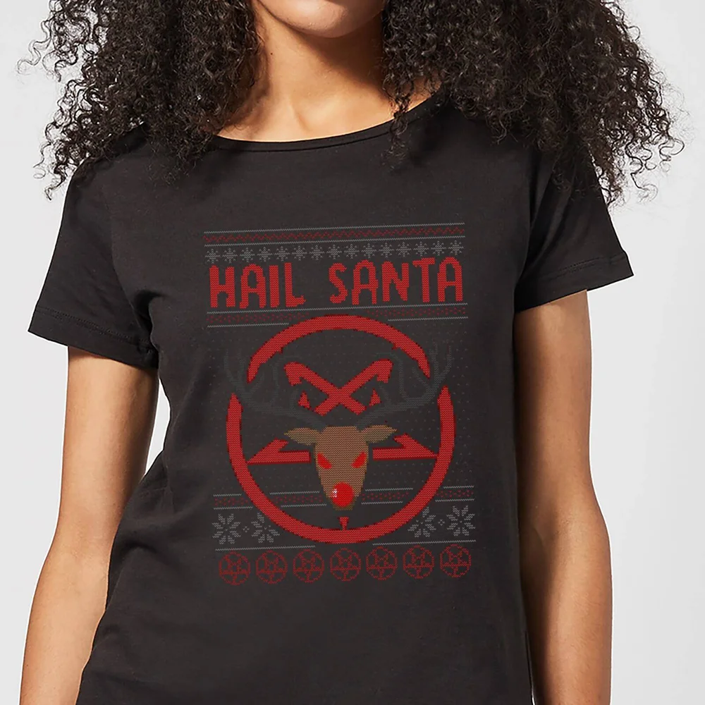 Hail Santa Women's T-Shirt - Black - 3XL Bild 1