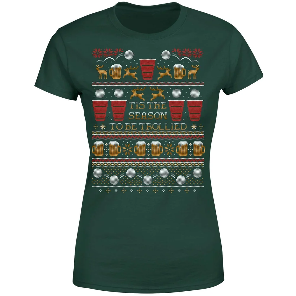 Tis The Season To Be Trollied Women's T-Shirt - Forest Green - S - Waldgrün Bild 1