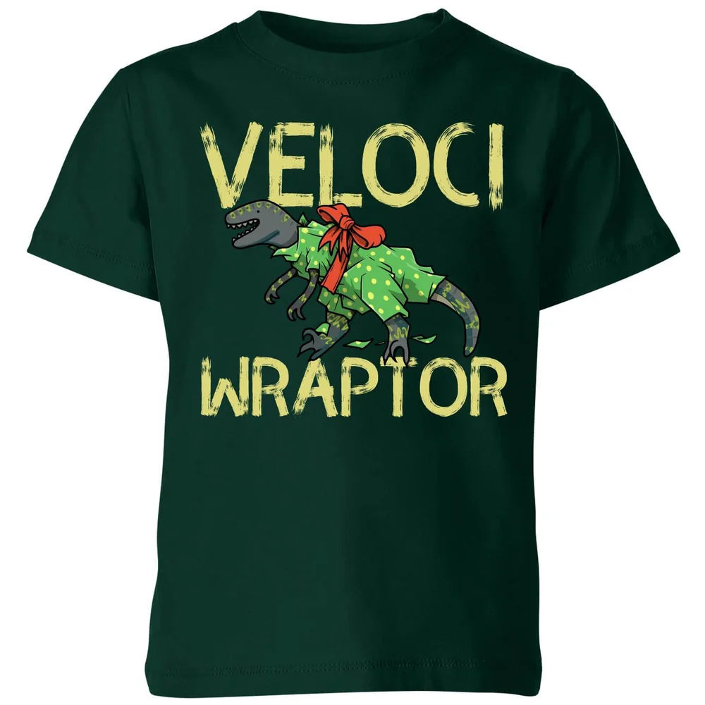 Veloci Wraptor Kids' T-Shirt - Forest Green - 3-4 Jahre - Waldgrün Bild 1