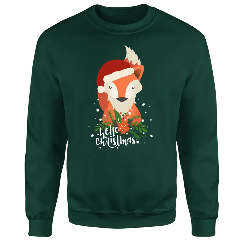 Christmas Fox Hello Christmas Sweatshirt - Grün - S Bild 1