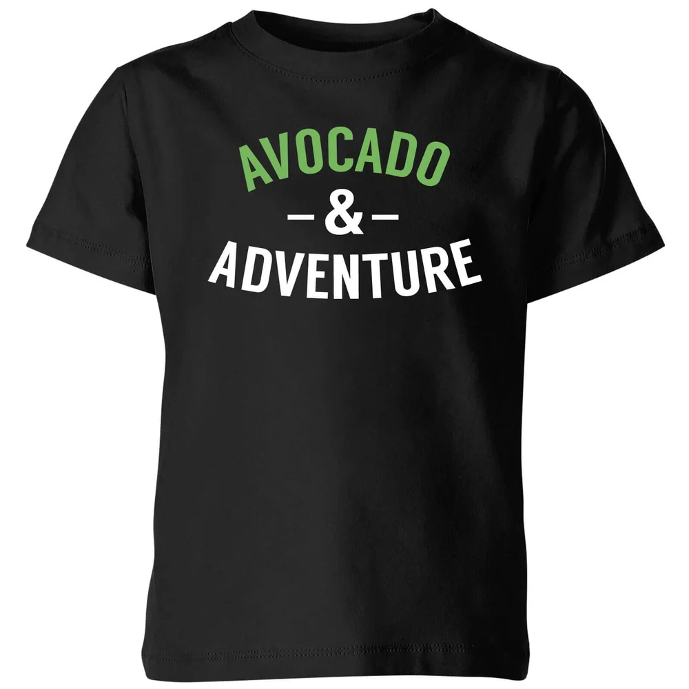 Avocado and Adventure Kids' T-Shirt - Black - 3-4 Jahre - Schwarz Bild 1