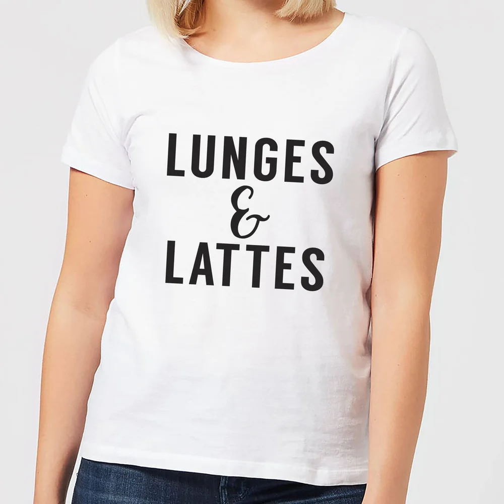 Lunges and Lattes Women's T-Shirt - White - S - Weiß Bild 1