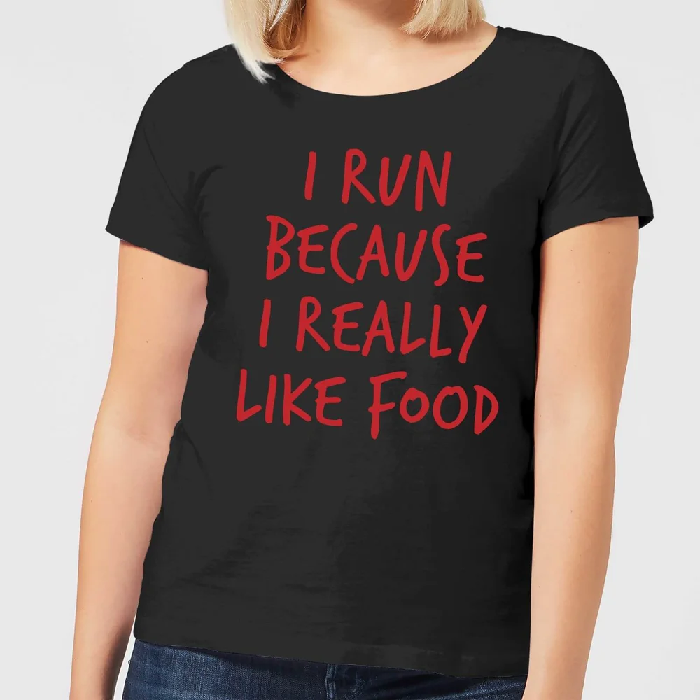 I Run Because I Really Like Food Women's T-Shirt - Black - 3XL Bild 1
