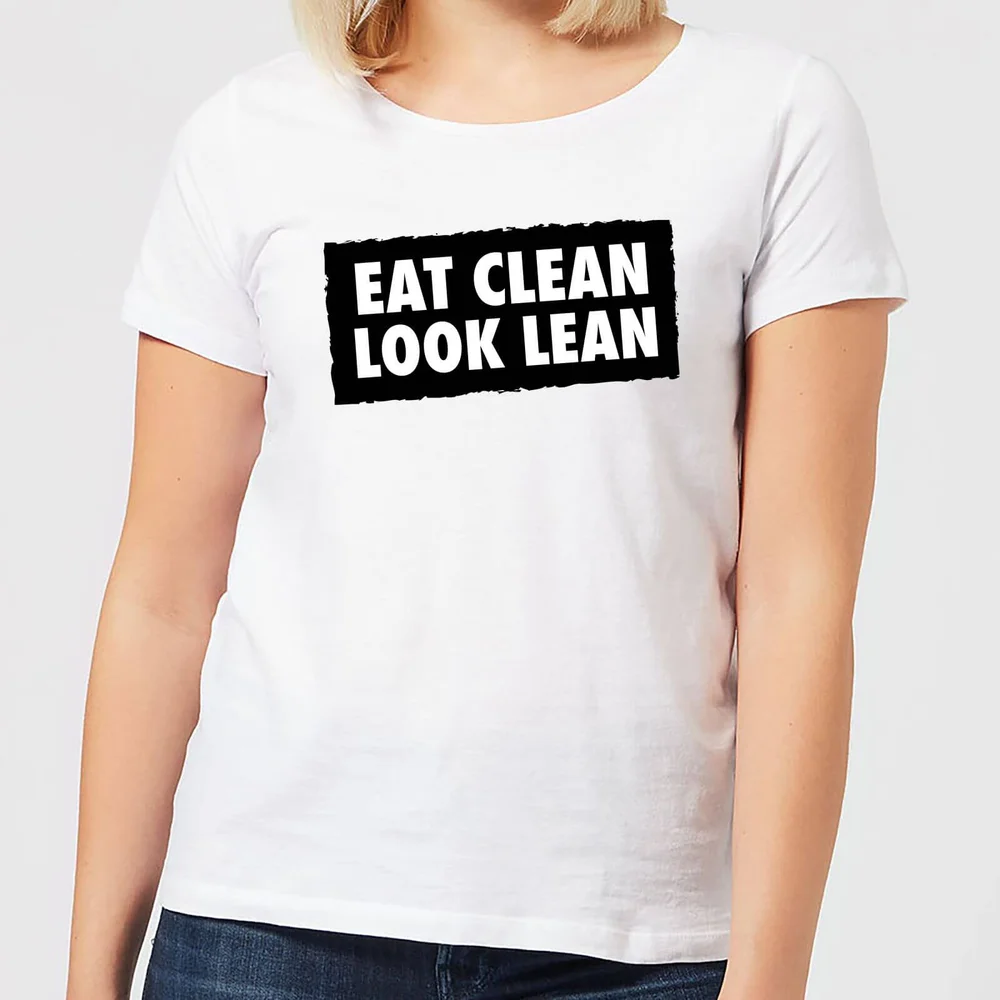 Eat Clean Look Lean Women's T-Shirt - White - S - Weiß Bild 1