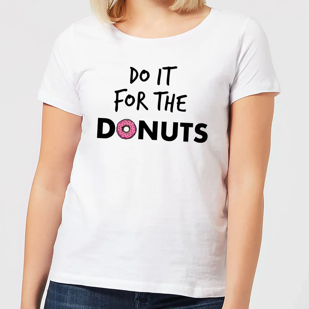 Do it for Donuts Women's T-Shirt - White - S - Weiß Bild 1