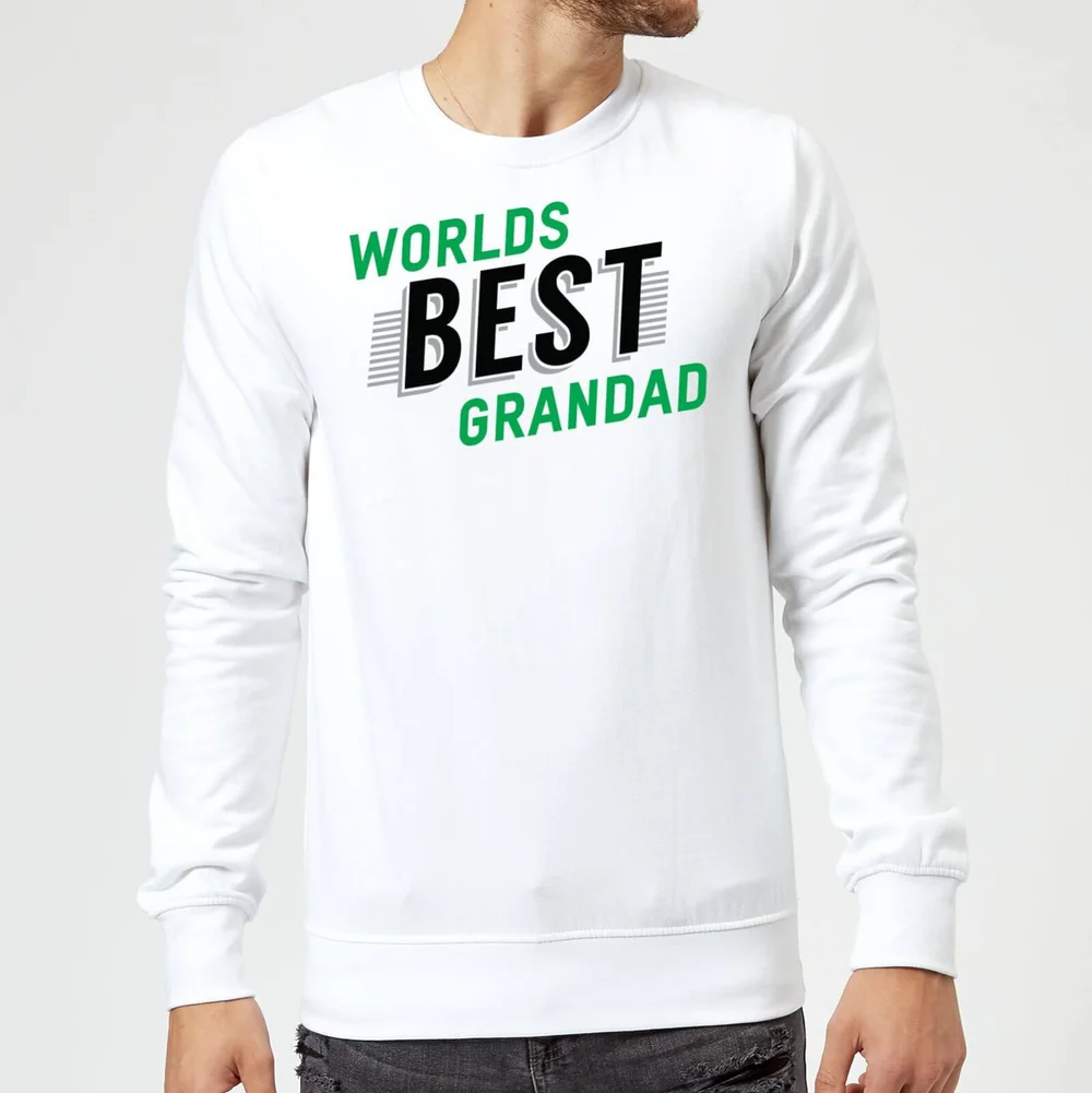 Worlds Best Grandad Sweatshirt - White - S - Weiß Bild 1