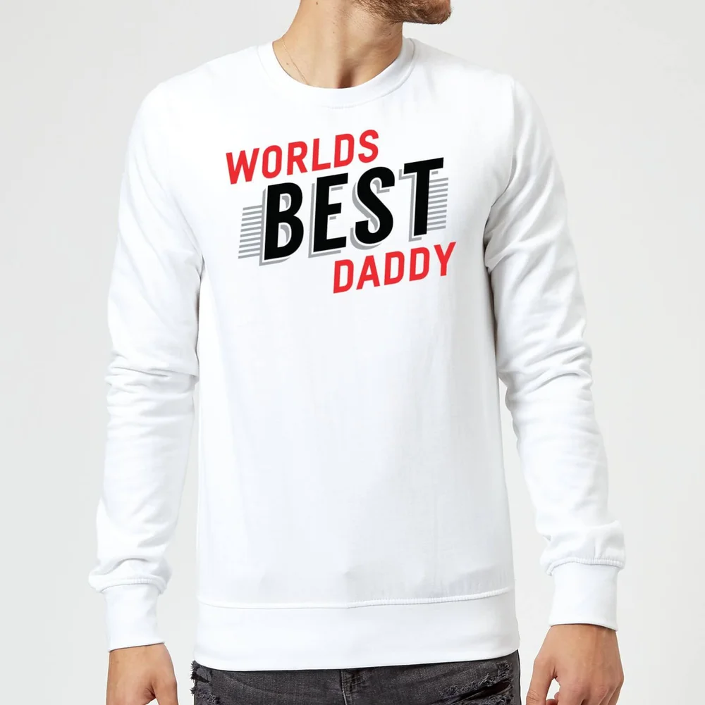 Worlds Best Daddy Sweatshirt - White - S - Weiß Bild 1