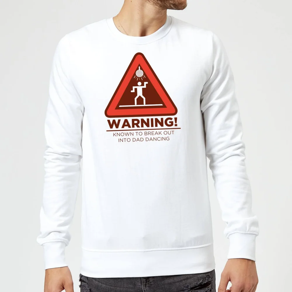 Warning Dad Dancing Sweatshirt - White - S - Weiß Bild 1