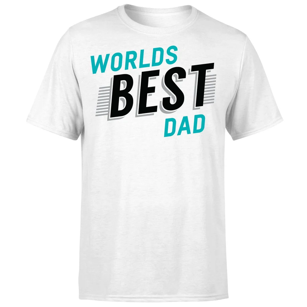Worlds Best Dad T-Shirt - White - S - Weiß Bild 1