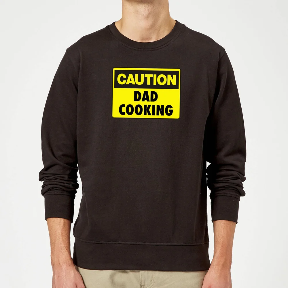 Caution Dad Cooking - Black Sweatshirt - S - Schwarz Bild 1