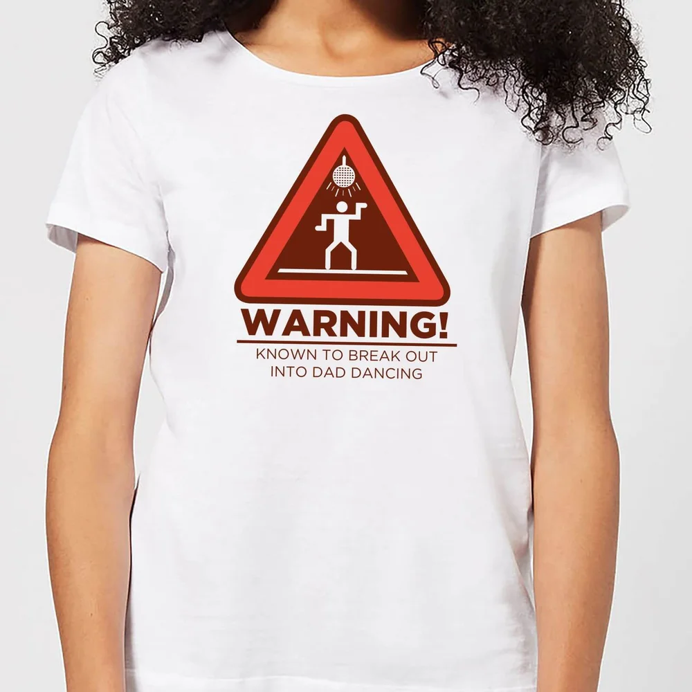 Warning Dad Dancing Women's T-Shirt - White - S - Weiß Bild 1