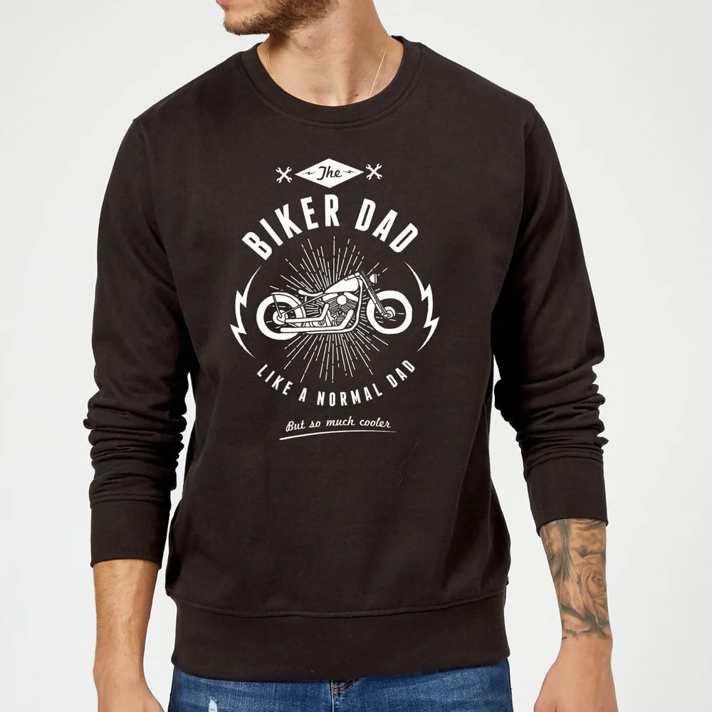 Biker Dad Sweatshirt - Black - S - Schwarz Bild 1