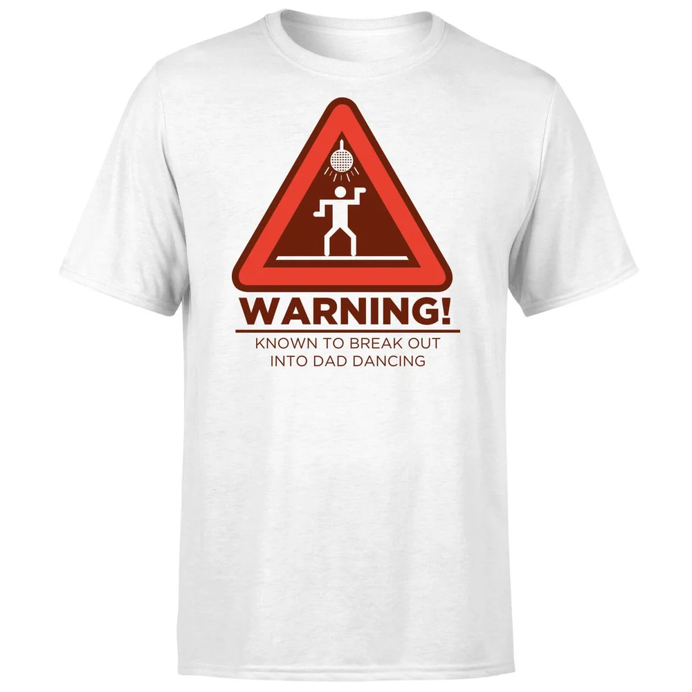 Warning Dad Dancing T-Shirt - White - S - Weiß Bild 1