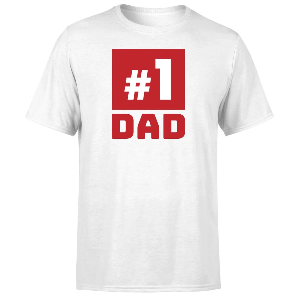 Number 1 Dad T-Shirt - White - S - Weiß Bild 1