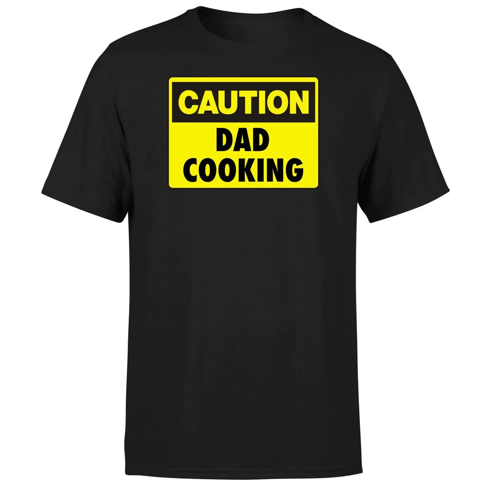 Caution Dad Cooking - Black T-Shirt - S - Schwarz Bild 1