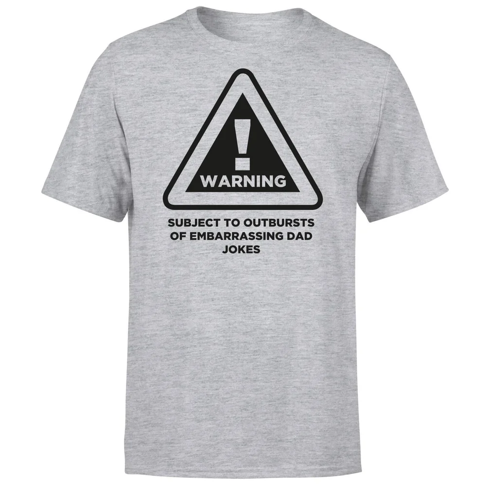 Warning Dad Jokes T-Shirt - Grey - S Bild 1