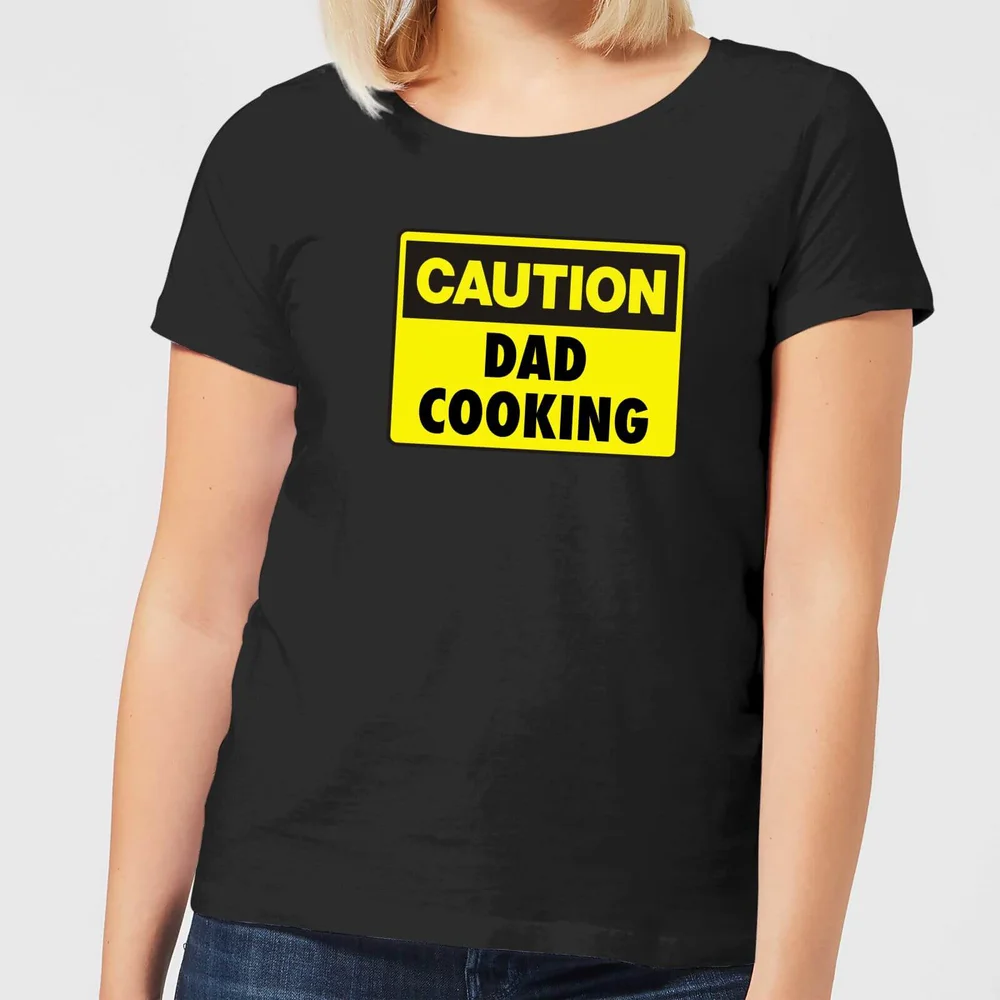 Caution Dad Cooking - Black Womens T-Shirt - 3XL Bild 1
