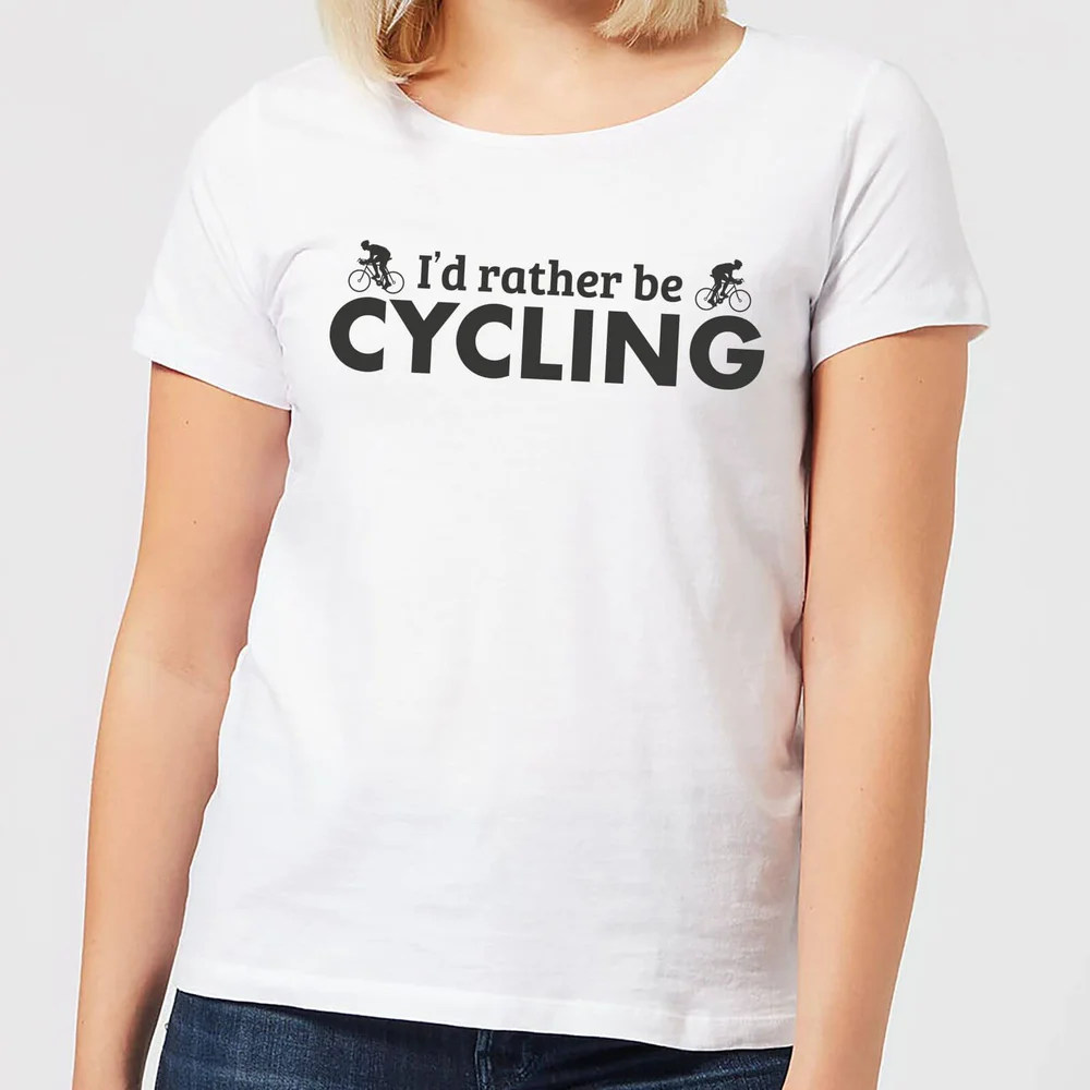 I'd Rather be Cycling Women's T-Shirt - White - S - Weiß Bild 1