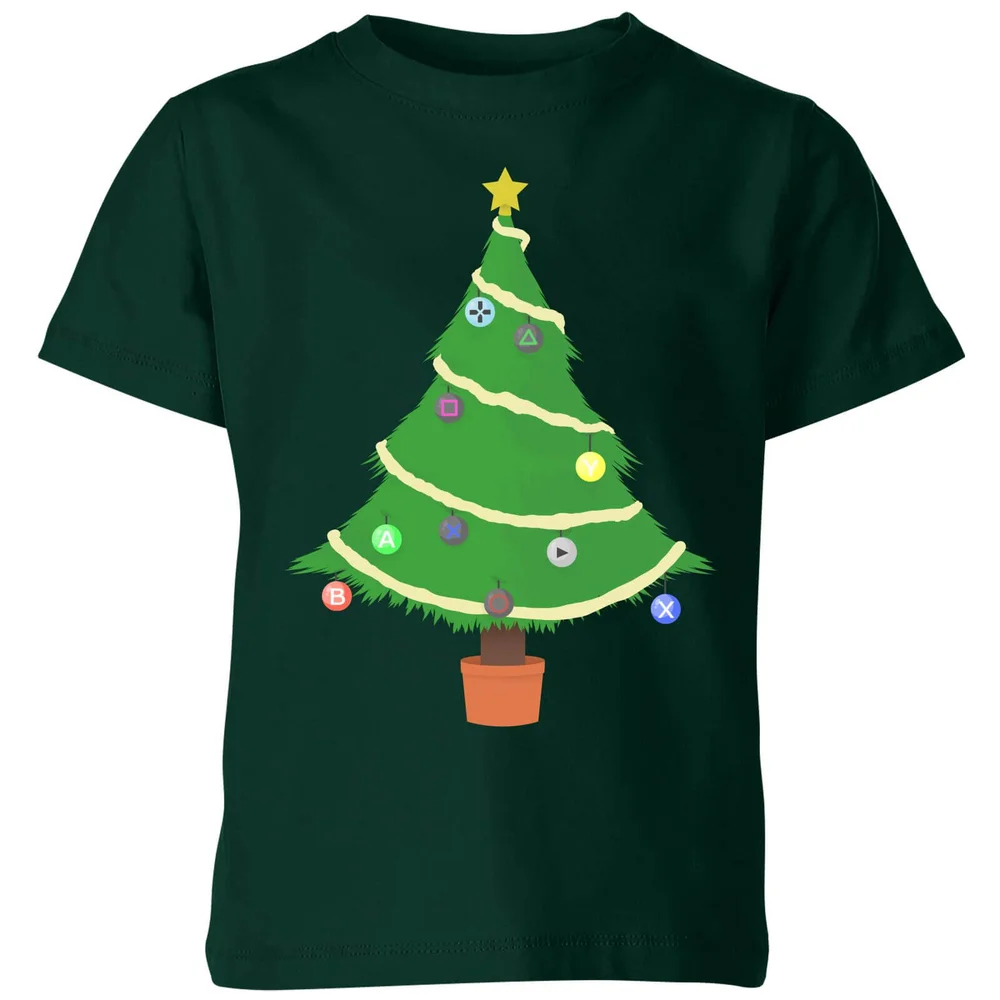 Buttons Tree Kids' T-Shirt - Forest Green - 3-4 Jahre - Waldgrün Bild 1