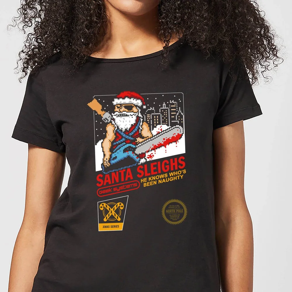 Santa Sleighs - Black Women's T-Shirt - 3XL Bild 1