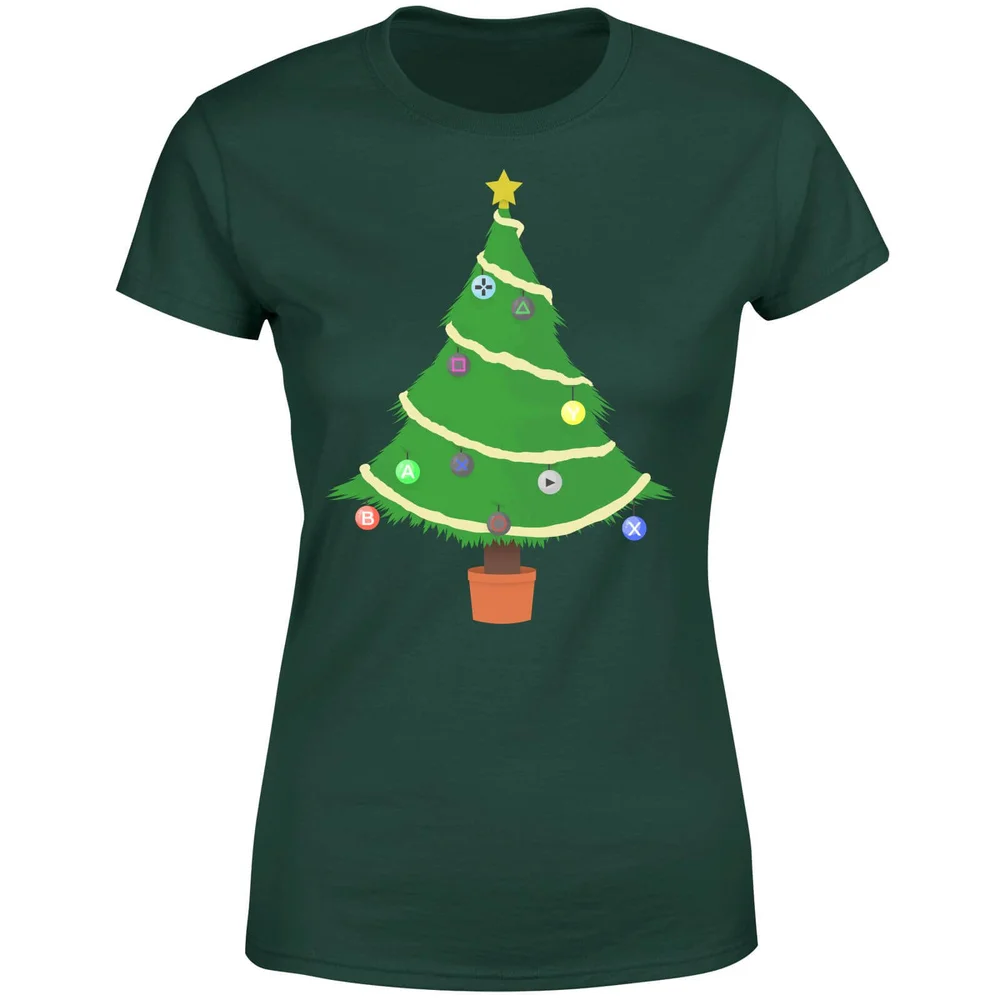 Buttons Tree Women's T-Shirt - Forest Green - S - Waldgrün Bild 1