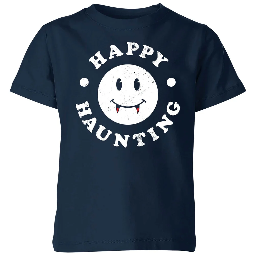 Happy Haunting Kids' T-Shirt - Navy - 3-4 Jahre - Marineblau Bild 1