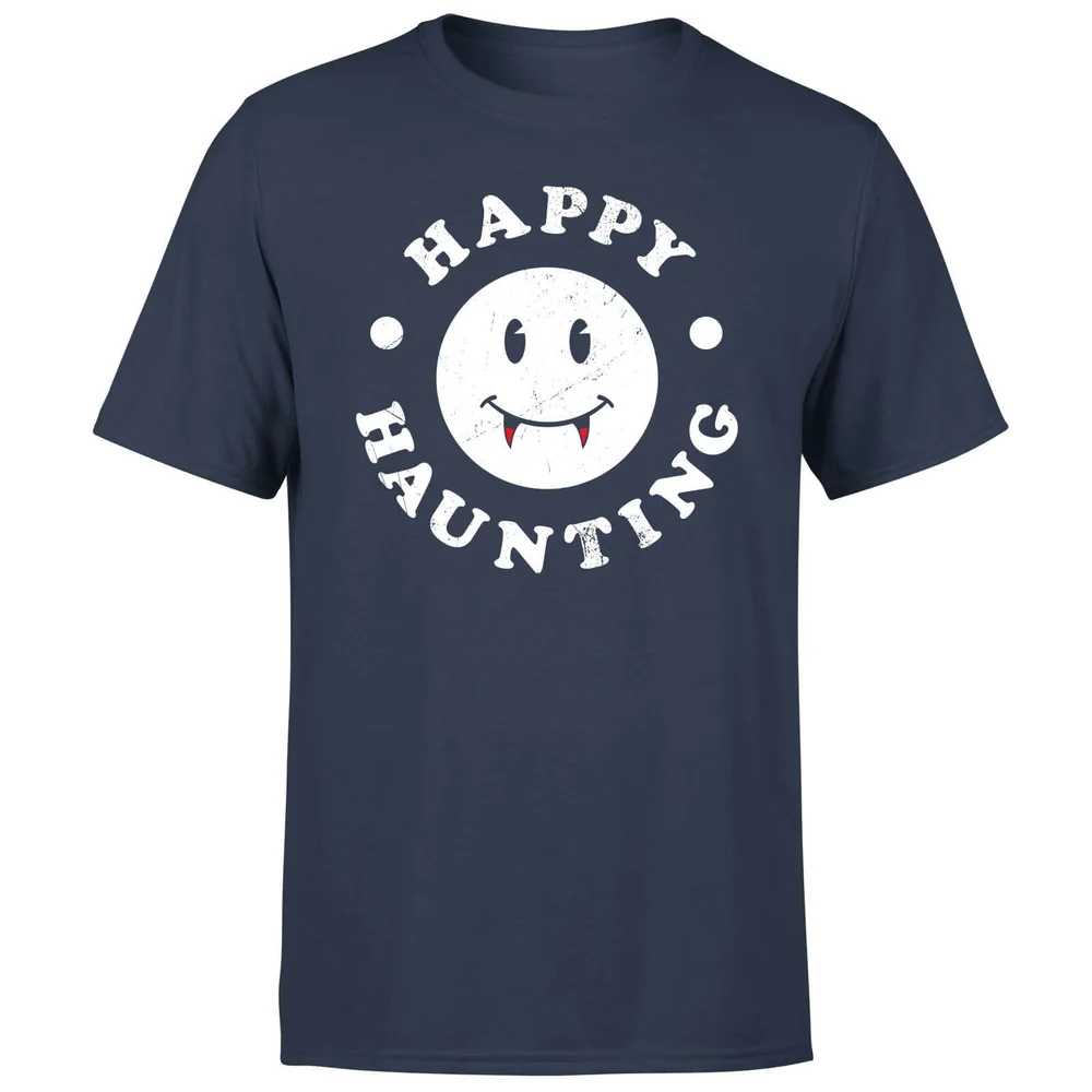 Happy Haunting T-Shirt - Navy - S - Marineblau Bild 1