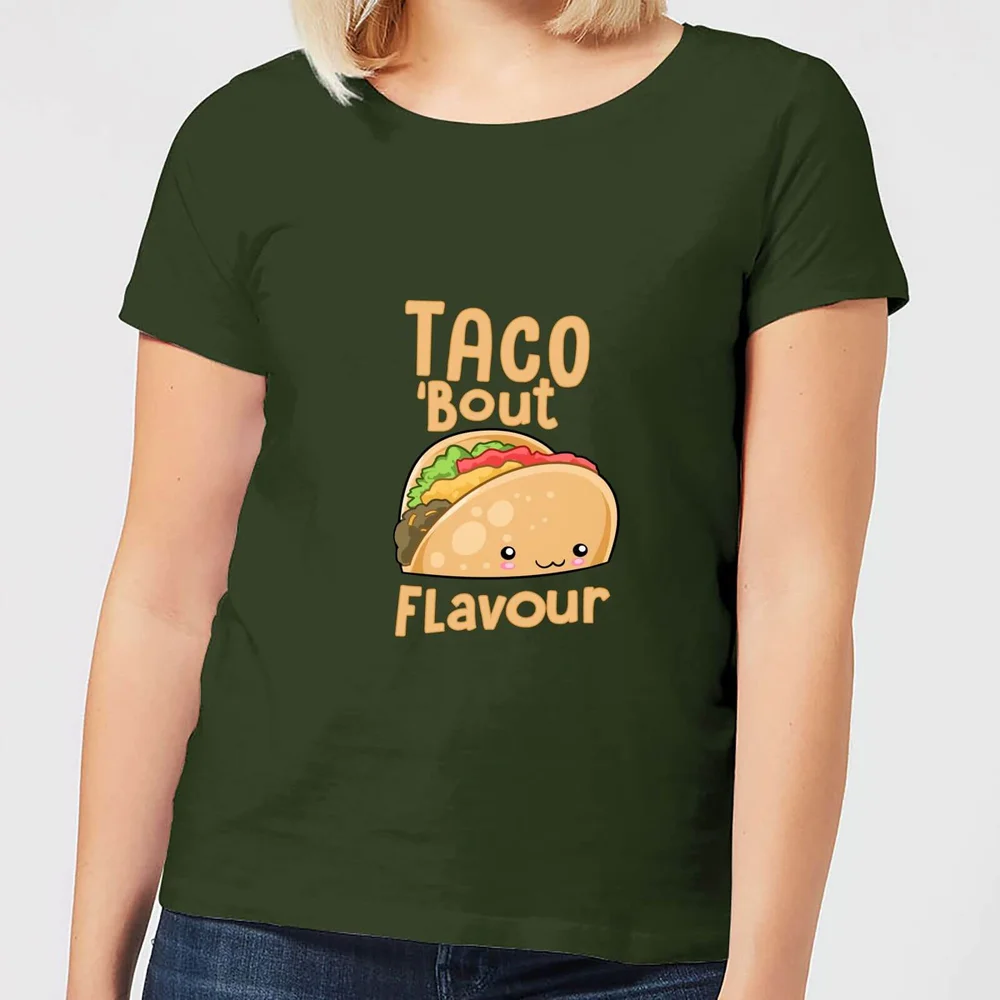 Taco 'Bout Flavour Women's T-Shirt - Forest Green - S - Waldgrün Bild 1