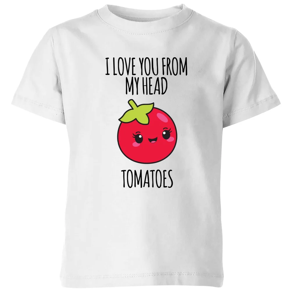 My Little Rascal I Love You From My Head Tomatoes Kids' T-Shirt - White - 3-4 Jahre - Weiß Bild 1
