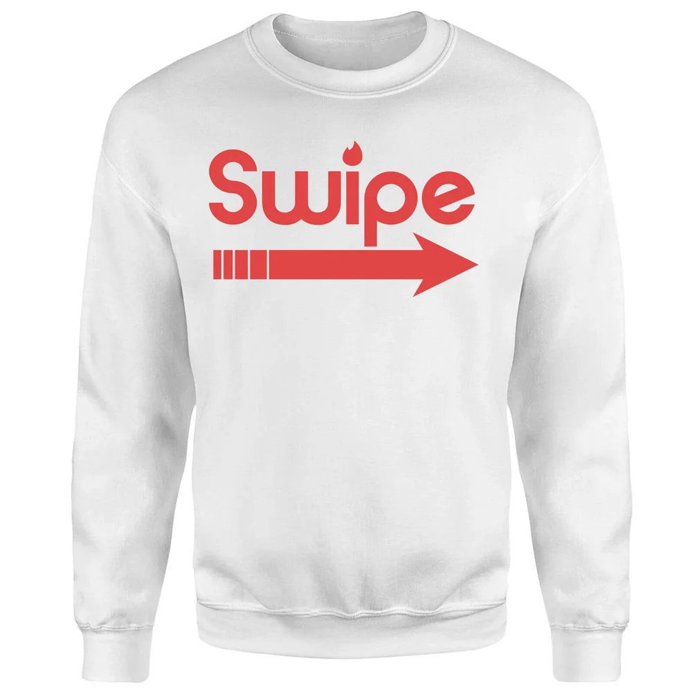 Swipe Right Sweatshirt - White - S - Weiß Bild 1