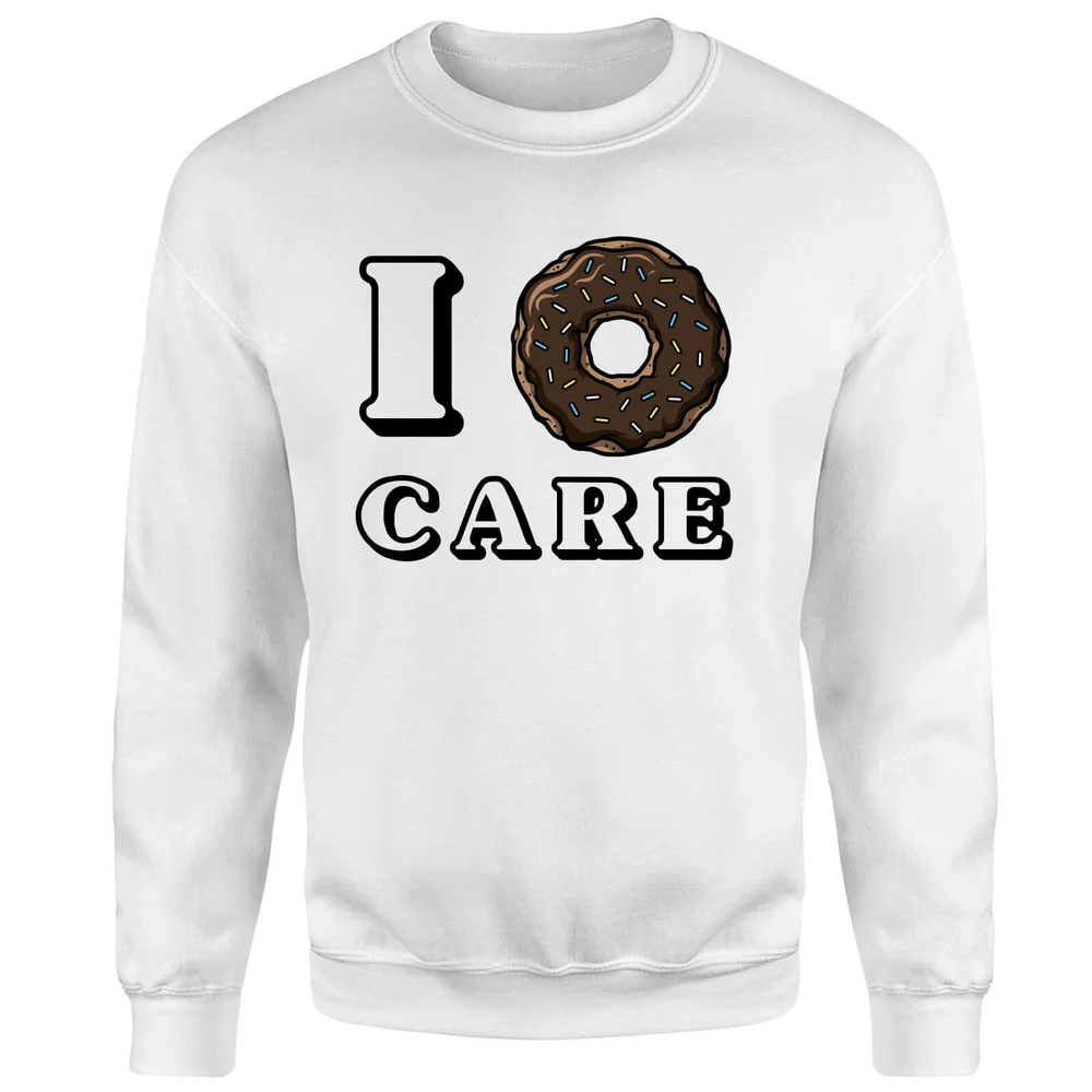 I Donut Care Sweatshirt - White - S - Weiß Bild 1