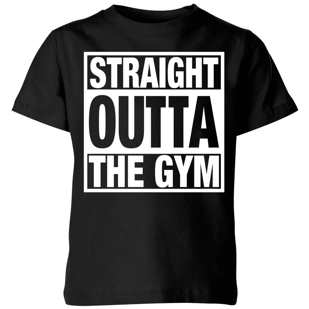 Straight Outta the Gym Kids' T-Shirt - Black - 3-4 Jahre - Schwarz Bild 1
