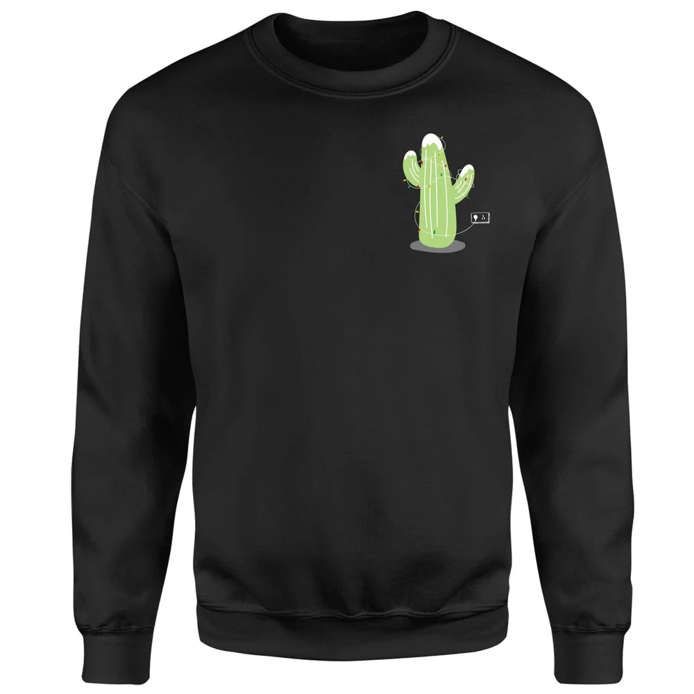 Cactus Fairy Lights Sweatshirt - Black - S - Schwarz Bild 1