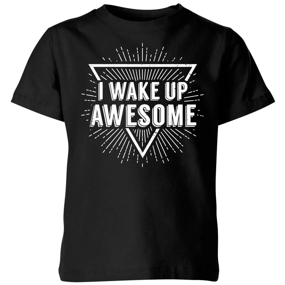 I Wake up Awesome Kids' T-Shirt - Black - 3-4 Jahre - Schwarz Bild 1