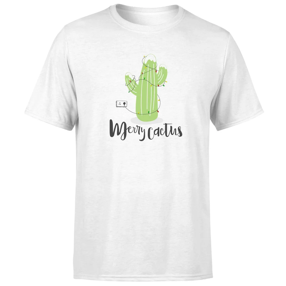 Merry Cactus T-Shirt - White - S - Weiß Bild 1